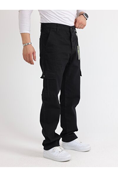 Penaltı Men's Baggy Cargo Pocket Pack Black Trousers