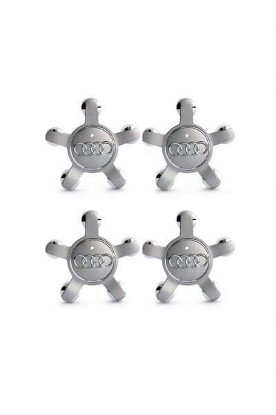 Carvian Audi Uyumlu Ahtapot Gri 5 Bijon Çelik Jant Göbek Arması