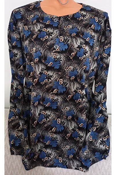 Anne Er Clothing Winter Three Button Combed Cotton Blouse Long-Sleeve O-Neck ...