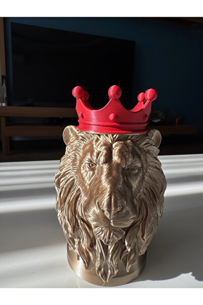 CHARM3D Royal Lion Taçlı Aslan Kalemlik