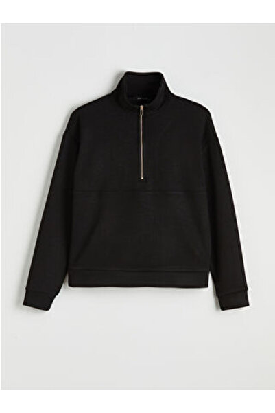 LC Waikiki سترة نسائية من plus-store، مصنوعة من قماش الإنترلوك. ياقة مرتفعة م...