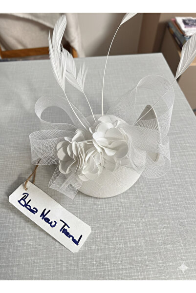 bbays new trend Nikah Şapkası Vualet Beyaz Gelin Kep Şık Nikah Aksesuarı,Vint...
