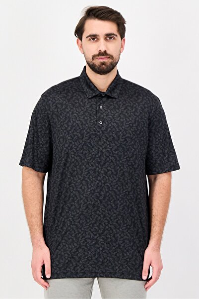 Greg Norman Men Sportswear Fit Short Sleeve Golf Polo Shirt, Black