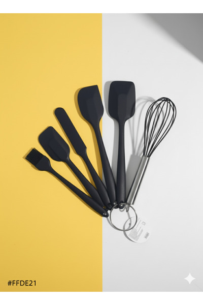 ÇınarGastro 6 Parça Silikon Isıya Dayanıklı Mutfak Servis Spatula Seti