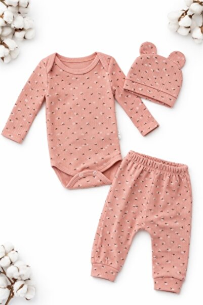 Pure Boutique Σετ για κορίτσι 3 τεμάχια: φορμάκι, παντελόνι, καπέλο, βαμβακερ...