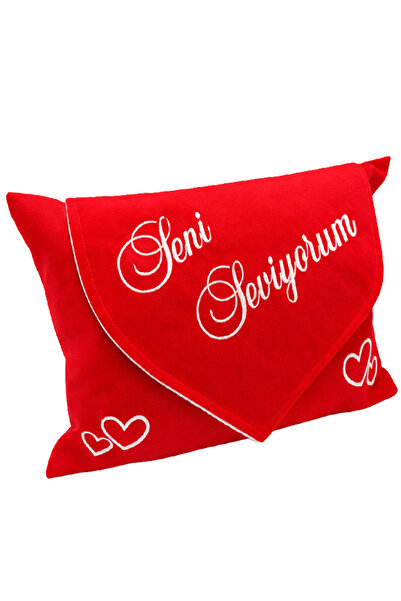 MOOMICA Fotoğraflı Kare Mektup Yastık (süet)