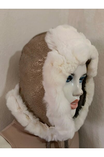 hoaryage Special Production Genuine Kurt Kıpçak Börk Kalpak Hat, Mink Leather...