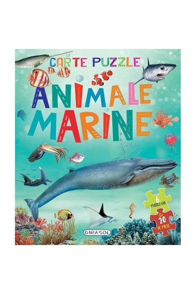GIRASOL Carte cu 6 puzzle-uri - Animale marine