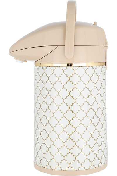 Generic ترمس جاكوار كلاسيكي، سعة 2.2 لتر، مزود بضاغط، وعاء داخلي من الزجاج حر...