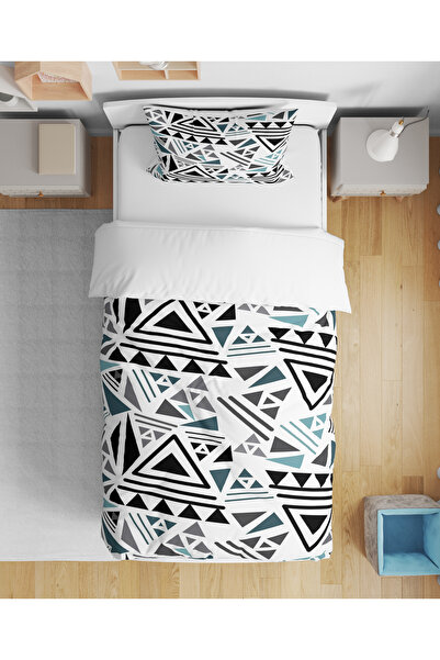 Home Modern Abstract Line Patterned Colorful 3D Digital Printed Single Beddin...