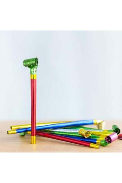 Generic Colored Paper Whistles - 6 Pieces