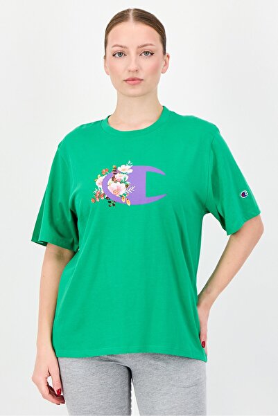 Champion Women Sportswear Fit Short Sleeve Outdoor T-Shirt, Green