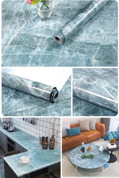 Munico Masa Tezgah Dolap Mutfak Yapışkanlı Mermer Görünümlü Banyo 5 Metre X 6...