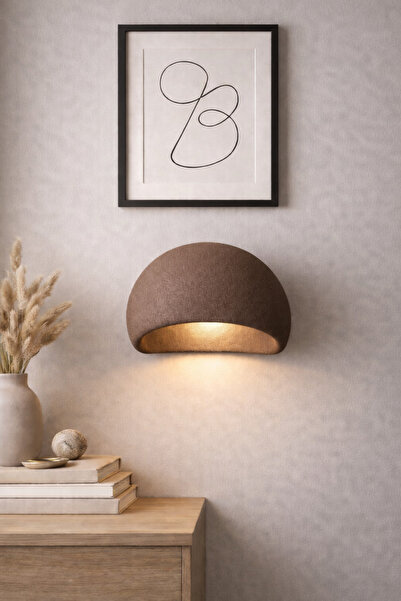 Limon 3D Desing Şarjlı Kablosuz Duvar Apliği Beton Görünümlü LED Modern