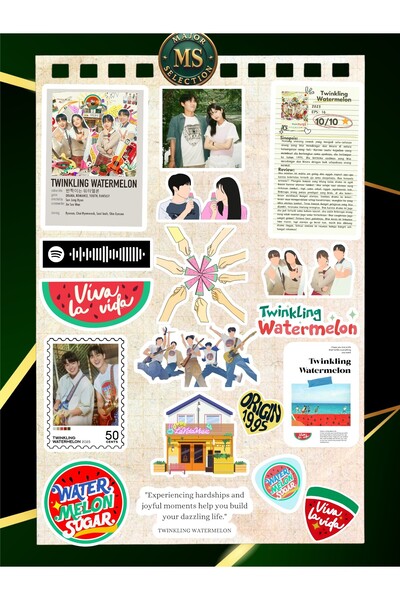 Major Selection Set naljepnica sa svetlucavom lubenicom K-Drama Viva La Vida ...