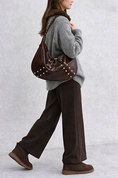 çkn sedat çakan çanta & fular & aksesuar Staple Detailed Soft Patent Leather ...