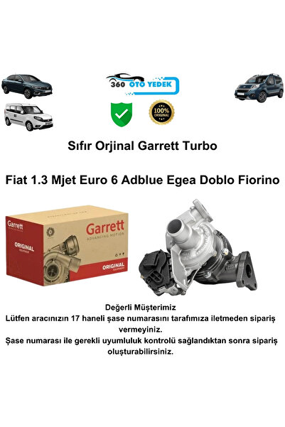 garrett 8572785004S Turbo Fiat 1.3 Mjet Egea Doblo Fiorino Euro 6 Adblue 7179...
