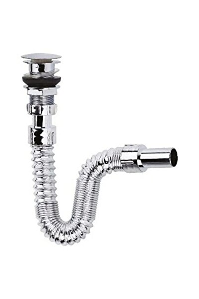 AGE Krom Bas Çek Lavabo Sifonu, Su Tasarruflu, Modern Banyo ve Mutfak Sifonu