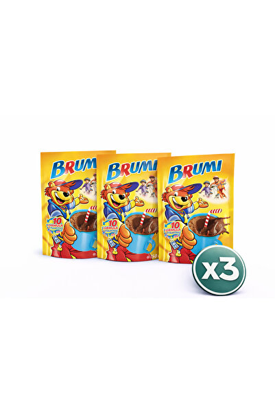 Brumi 3X Pack - Cocoa with 10 Vitamins + Calcium 150 g – Nutritious Drink for...
