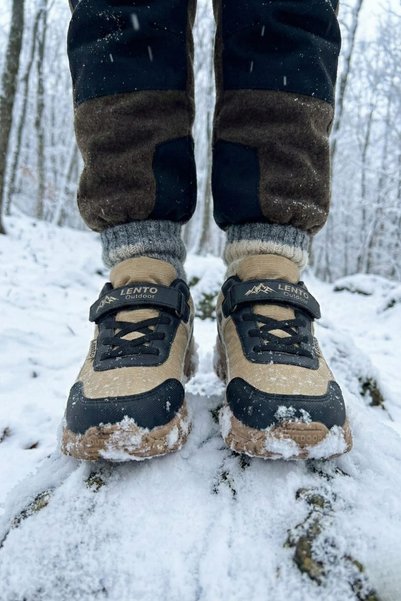 HİGHRUN Pantofi sport unisex pentru copii, rezistenți la apă și frig, pentru iarnă