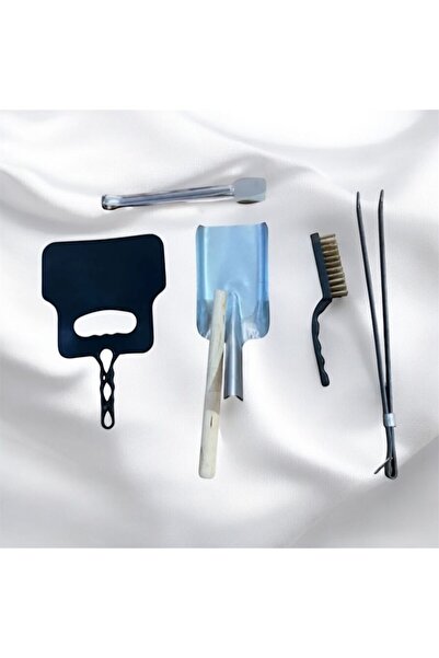 YILMAZNARGİLE Mangal Barbekü Seti 5 Parça-Tel Fırça - Plastik Yelpaze -Kömür ...