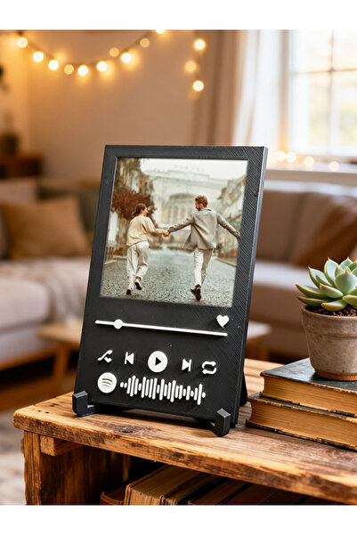 Flay3d Spotify Temalı 3D Baskı Resim Çerçevesi – Kişiye Özel Dekoratif Masa Ü...