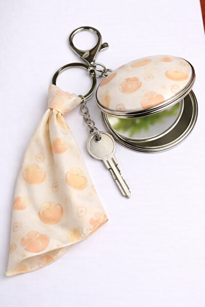 MGEStore Double-Sided Pocket Mirror with Keychain, Stylish Keychain Mirror wi...
