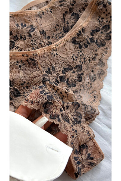 YOYYO 2-Pack Floral Patterned Thong with Floral Lace Detail