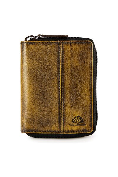 Greenburry Destressed Geldbörse RFID Schutz Leder 10.5 cm