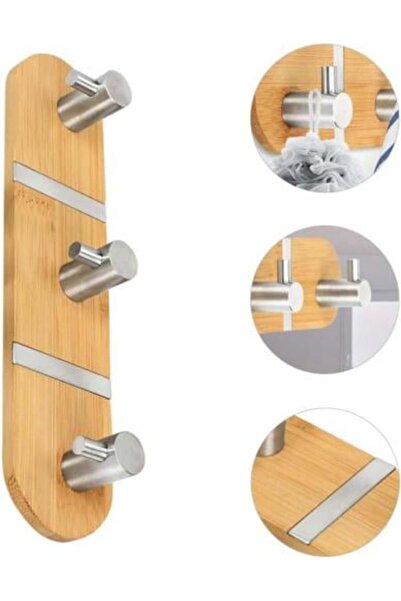 Generic Wall Coat Rack by Kabi Look – Rustic Wooden Design with Metal Hooks