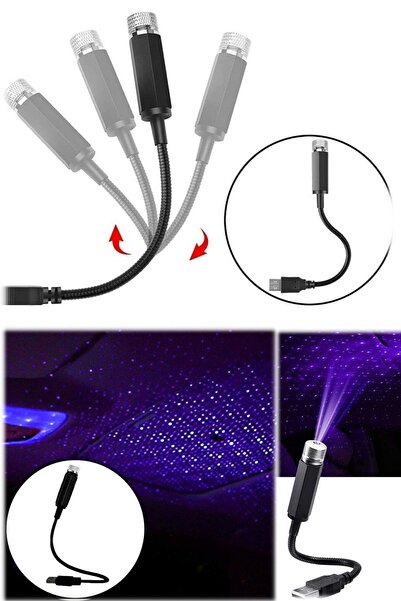 Munico Araba Tavan Galaxy Aydınlatma Usb Araba Içi Rolls Roce Aydınlatma Modi...