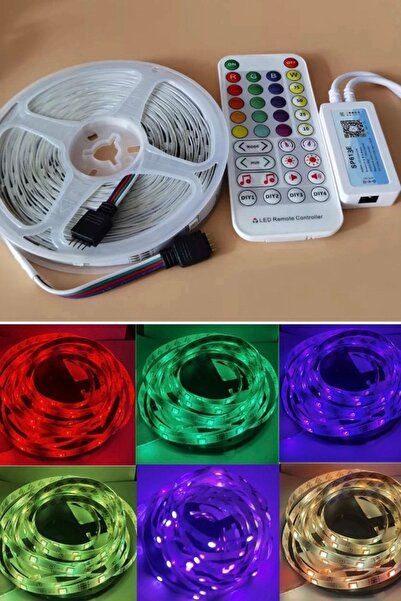 Munico 16 Renkli Kumandalı Şerit Led Lamba 10 Metre Rgb Gamer Odası Şed Işık ...