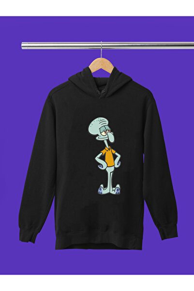 MAGORS سويت شيرت للأطفال بغطاء للرأس مطبوع عليه سبونج بوب، مصنوع من 3 خيوط، ذ...