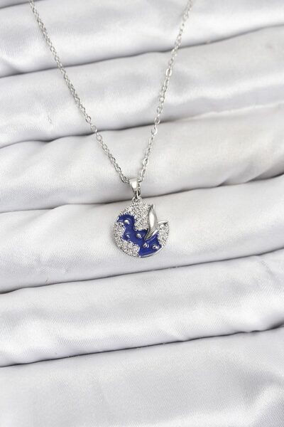 blackpure 316L Steel Chain Silver Color Night Model Zircon Stone Women's Neck...