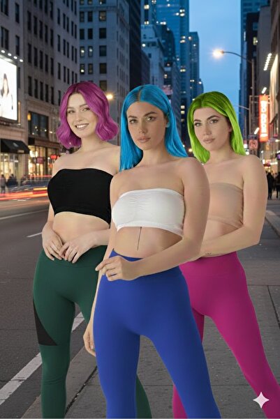 ZENCHES Seamless Strapless Strapless Non-Padded Bustier 3-Piece Skin White Black