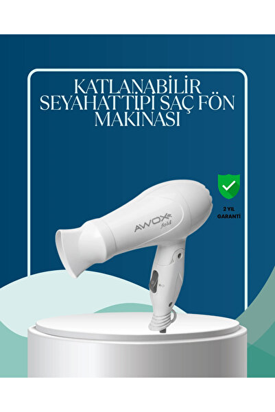 Mey İthalat® Seyahat Uyumlu Saç Kurutma Makinesi Hafif ve Kompakt