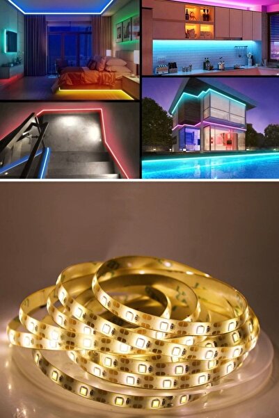 Munico Ev Salon Kolidor Tv Monitör Arkası Kumandalı 10 Metre Kesilebilir Adap...