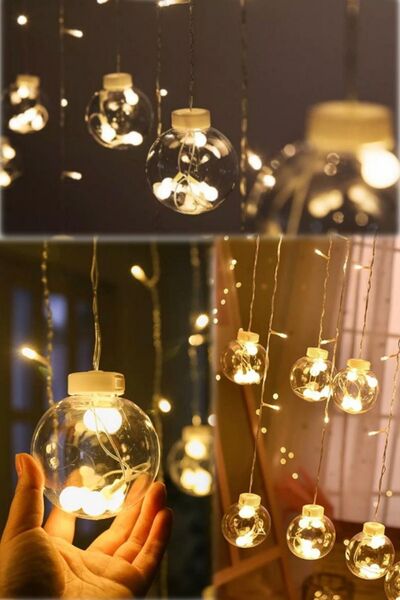 Munico Top Şeklinde Perde Sarkıt Ledli 3 Metre Söz Nişan Ev Çeyizlik Restoran...