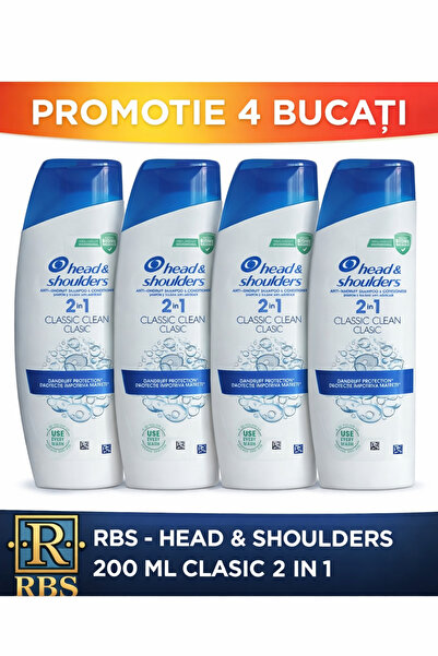 Head & Shoulders PROMO PACKAGE – 4 × 200 ML Classic Clean 2 in 1