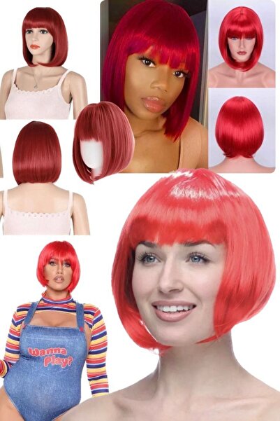 Munico Yumuşak Doğal Görünümlü Küt Peruk Kısa Saç Tasarımı Düz Esnek Hastalar...