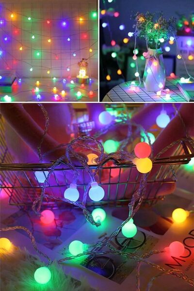 Munico 4 Metre Ev Bahçe Led Dekor Sarkıtma LambasıYılbaşı Ağacı Top String Iş...