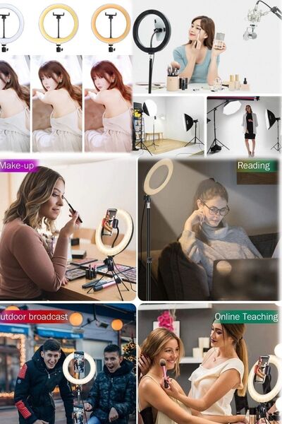 Munico Profesyonel Canlı Yayın Video Rells Tiktok Aydınlatma Lambalı & Telefo...