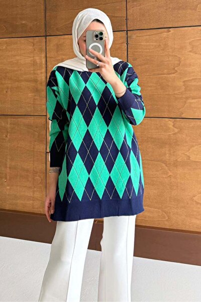 Rimel Moda Shimmer Kazak Yeşil