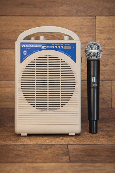 ULTRATEKNO SK-290 Kablosuz Mikrofonlu Ses Amplifikatörü | Bluetooth USB MP3 |...