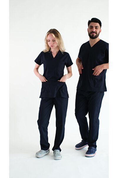 MEDİKAL Forzen Premium Likralı Unisex Üniforma Scrubs Takımı – Esnek Konforlu...