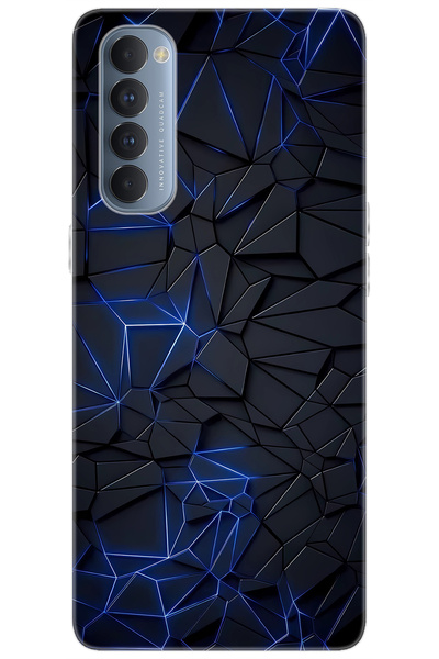 Kılıfland Oppo Reno 4 Pro (KLH2109) Uyumlu Kılıf Desen Baskılı Silikon Karmaş...