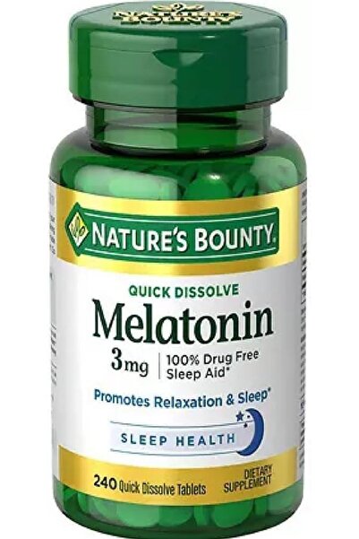 Nature's Bounty Melatonin 3 mg Tablets 120 Tablets (Pack of 2)