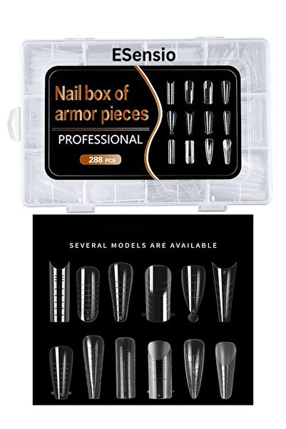 ESensio Perfect ProForm – Set 288 tipsuri constructie unghii rezultate unifor...