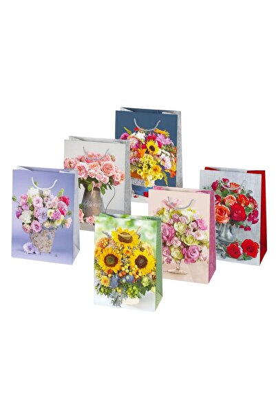 First Choice pungi de cadou 12 set model floral 26x32x9 cm diferite modele