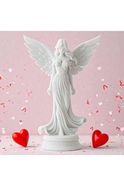 Mescolare Dekoratif Modern Kanatlı Melek Heykeli - Estetik Beyaz Peri Biblo-E...